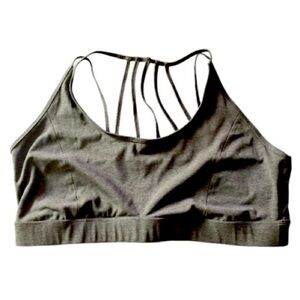 JUST FAB-ACTIVE-CHARCOAL GRAY SPIRTS BRA-SIZE 3X